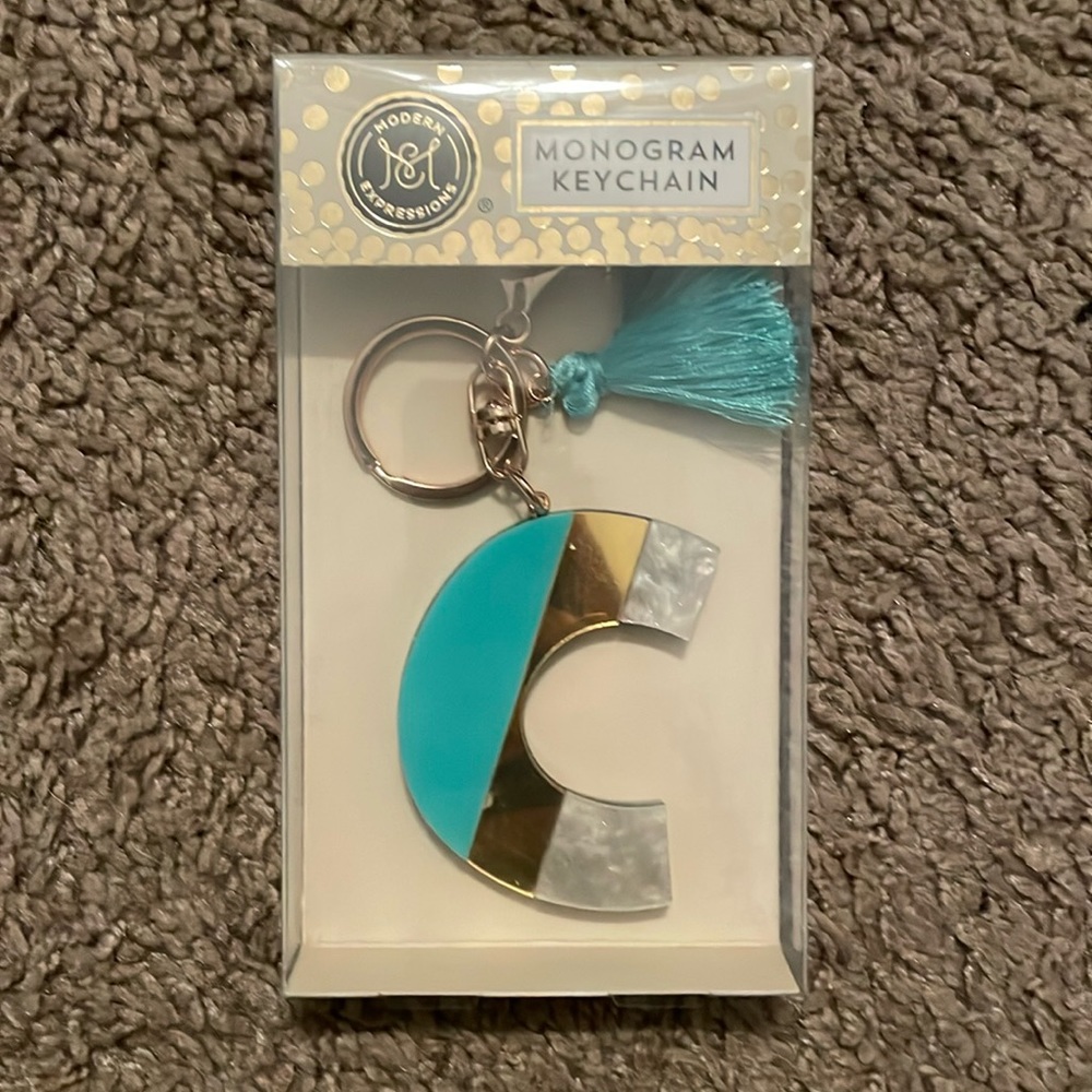 Modern Expressions Letter C Keychain